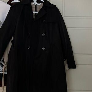 Black coat rainy coat